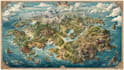 map illustration, vector map, fantasy map, event map, travel guide, game map