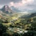 do a environment landscape board game concept art