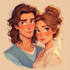 make a realistic couple portrait for gifts or decor