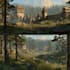 create an cinematic game landscape environments