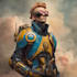 drawing custom superhero character in action