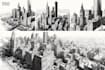 draw minimal cityscape, architecture, landscape, landmark art