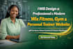 create a professional wix fitness, gym,  trainer website