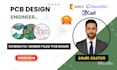 design schematics in pcb design, pcb board layout in altium eagle easyeda kicad