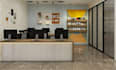 renovate modern office interior, workspace furniture layout,2d plan,3d rendering