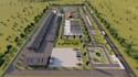 do master site plan for industrial factory, structural drawing, landscape design