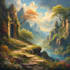 digitally paint fantasy landscape