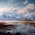 create a fantasy background and landscape ai