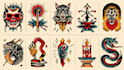 create any design in old school tattoo style