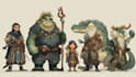 make dnd party and dnd character commission art
