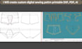 make digital sewing pattern, printable dxf PDF ai