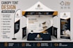 design canopy tent, feather flagt, roll up banner and table cloth