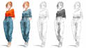sketch you color anime sketch art