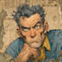 create distressed vintage retro comic art for tshirts, posters or books