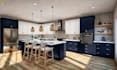 design kitchen interior and rendering, 3d realistic image