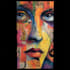 make abstract painting art or color abstract portrait