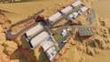 build mountain hillside campus, mountain road infrastructure, mater plan, render