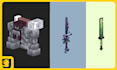 minecraft items weapons and props in blockbench mineacraft model