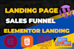 create professional landing page and squeeze page