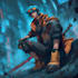 make cyberpunk and fantasy character splash art