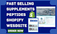 peptide supplements shopify store collagen peptides sports nutrition website