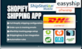 setup shopify shipping dhl shipstation aftership easyship shippingeasy zenstores