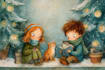 create watercolor illustrations for KDP children book basic