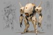 illustrate detailed custom mecha robot illustrations