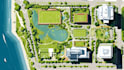 create detailed site plan or flat map illustration