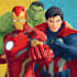 create superhero character logo and friendship portrait