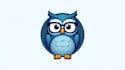 design awesome blue owl mascot logo