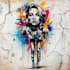 do a creative graffiti stencil for spray painting