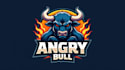 make an amazing angry bull head mascot logo