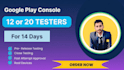 test your app for google play closed testing with real 12 testers