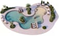 render 3d landscape design, site plan, backyard pool deck,outdoor and adu design