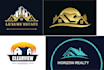 create luxury real estate property and construction logo design