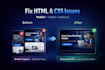 fix HTML CSS responsiveness and layout issues on desktop and mobile