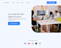 create a premium UI UX web design mockup in figma
