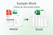 convert PDF or image to excel data entry accurately
