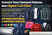 create factory ready sewing patterns PDF, dxf with grading