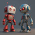 draw robot characters for you