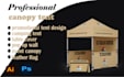 do tent design,table cover, flag, repeat banner, backdrop
