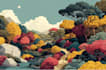 do landscape illustration and background concept art, nft
