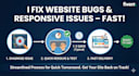 fix website bugs, CSS issues and mobile responsiveness problems