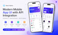 create react native mobile app UI with API integration