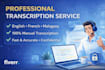 transcribe your audio or video to text accurately
