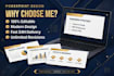 design modern business pitch deck and professional powerpoint presentation