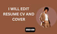 edit resume cv and cover letter