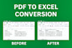 fast and error free PDF to excel conversion