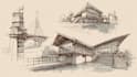 do hand drawn architectural sketches